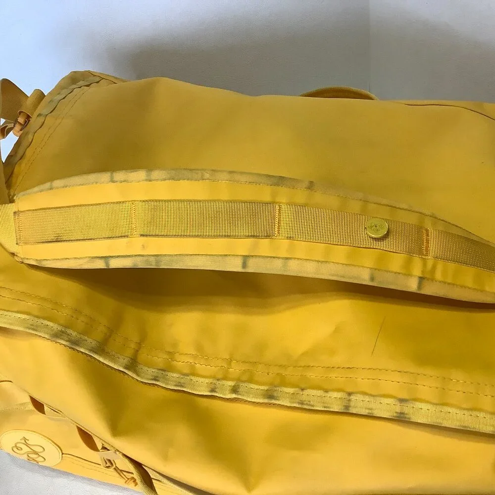Baboon to the Moon Waterproof Large Travel Duffel Bag Yellow 22